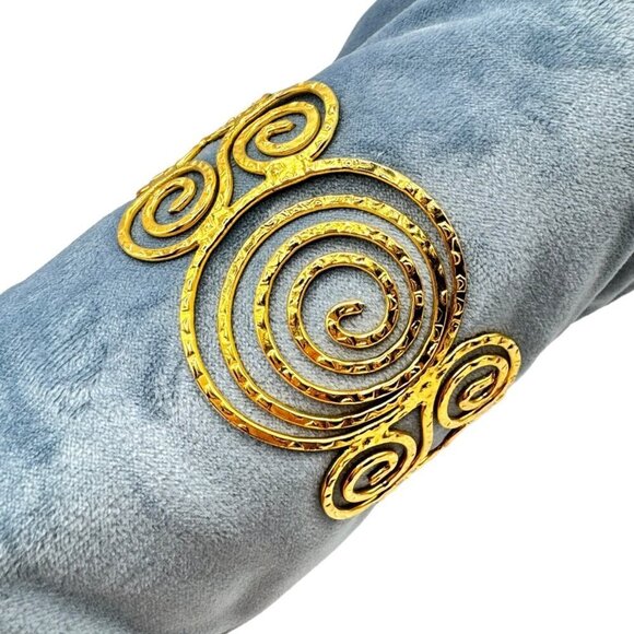 NWT Gold Upper Arm Cuff Armlet Armband Forearm Bangle Bracelet - Picture 4 of 12